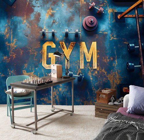 Fototapete fitness hanteln gym - fototapete,