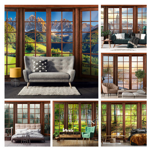 Fenster wald strand - wald, new